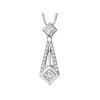 PENDENTIF EN OR BLANC SERTI DE DIAMANTS