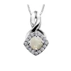 PENDENTIF EN OR BLANC SERTI DE PIERRES DE NAISSANCE VARIÉES ET DE DIAMANTS