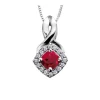 PENDENTIF EN OR BLANC SERTI DE PIERRES DE NAISSANCE VARIÉES ET DE DIAMANTS