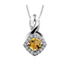 PENDENTIF EN OR BLANC SERTI DE PIERRES DE NAISSANCE VARIÉES ET DE DIAMANTS