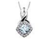 PENDENTIF EN OR BLANC SERTI DE PIERRES DE NAISSANCE VARIÉES ET DE DIAMANTS