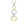 PENDENTIF EN OR 10K 2 TONS SERTI DE DIAMANTS