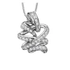PENDENTIF EN OR 10K BLANC SERTI DE DIAMANTS
