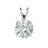PENDENTIF EN OR 14K BLANC SERTI DpiUN DIAMANT DE LABORATOIRE