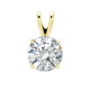 PENDENTIF EN OR 14K BLANC SERTI DpiUN DIAMANT DE LABORATOIRE