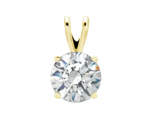 PENDENTIF EN OR 14K SERTI DpiUN DIAMANT DE LABORATOIRE