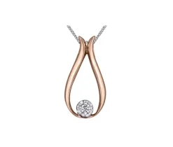 PENDENTIF EN OR 10K SERTI DpiUN DIAMANT CANADIEN