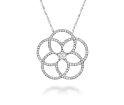 PENDENTIF EN OR 14K SERTI DE DIAMANTS
