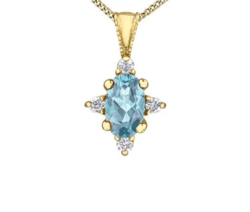 PENDENTIF EN OR SERTI DE PIERRES DE NAISSANCES ET DE DIAMANTS
