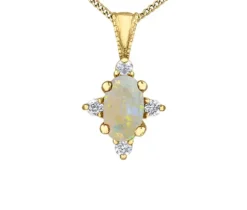 PENDENTIF EN OR SERTI DE PIERRES DE NAISSANCES ET DE DIAMANTS