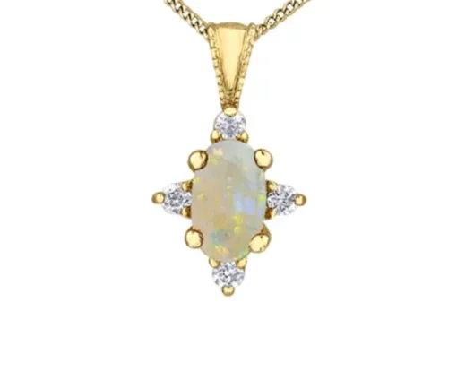 PENDENTIF EN OR SERTI DE PIERRES DE NAISSANCES ET DE DIAMANTS