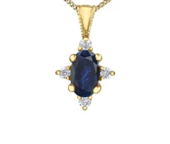 PENDENTIF EN OR SERTI DE PIERRES DE NAISSANCES ET DE DIAMANTS