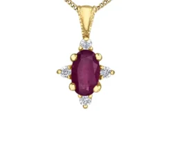 PENDENTIF EN OR SERTI DE PIERRES DE NAISSANCES ET DE DIAMANTS