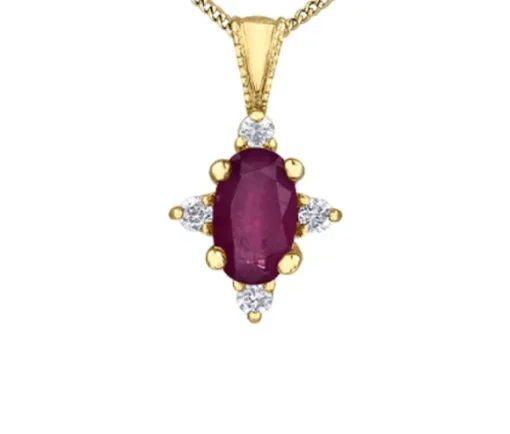 PENDENTIF EN OR SERTI DE PIERRES DE NAISSANCES ET DE DIAMANTS