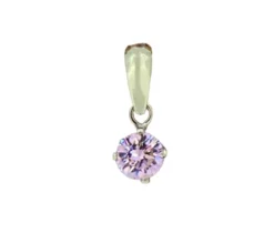 PENDENTIF EN OR SERTI DpiUNE PIERRE DE NAISSANCE SYNTHÉTIQUE VARIÉE