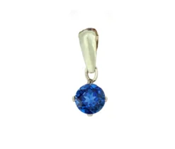 PENDENTIF EN OR SERTI DpiUNE PIERRE DE NAISSANCE SYNTHÉTIQUE VARIÉE