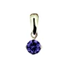 PENDENTIF EN OR SERTI DpiUNE PIERRE DE NAISSANCE SYNTHÉTIQUE VARIÉE
