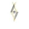PENDENTIF EN OR SERTI DpiUN DIAMANT DANSANT ET DE DIAMANTS