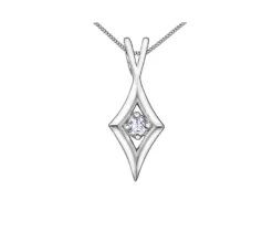 PENDENTIF EN OR SERTI DpiUN DIAMANT CANADIEN