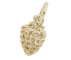 PENDENTIF FRAISE 3D EN ARGENT OU EN OR