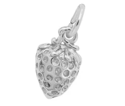 PENDENTIF FRAISE 3D EN ARGENT OU EN OR