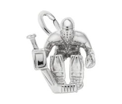 PENDENTIF GARDIEN DE BUT 3D EN ARGENT OU EN OR