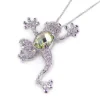 PENDENTIF GRENOUILLE EN ARGENT RHODIÉ SERTIE DE CUBIQUES ZIRCONIAS