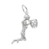PENDENTIF JOUEUSE DE BASKETBALL EN ARGENT OU EN OR
