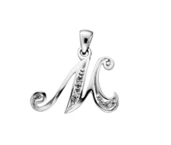 PENDENTIF LETTRE DE LpiALPHABET EN OR SERTI DE DIAMANTS