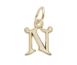 PENDENTIF LETTRE N EN OR 10K
