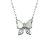 PENDENTIF PAPILLON EN ARGENT RHODIÉ SERTI DE NACRE DE PERLE ET DE CUBIQUES ZIRCONIAS