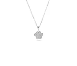 PENDENTIF PATTE DE CHIEN EN ARGENT RHODIÉ SERTI DE CUBIQUES ZIRCONIAS