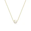 PENDENTIF PERLE SUR CHAINE EN ARGENT/PVD OR
