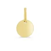 PENDENTIF PLAQUE RONDE EN OR JAUNE