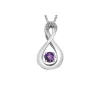 PENDENTIF PULSE EN OR SERTI DpiUNE PIERRE DE NAISSANCE DIVERSE ET DE DIAMANTS