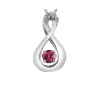 PENDENTIF PULSE EN OR SERTI DpiUNE PIERRE DE NAISSANCE DIVERSE ET DE DIAMANTS