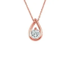 PENDENTIF SOLITAIRE EN OR SERTI DpiUN DIAMANT DE LABORATOIRE