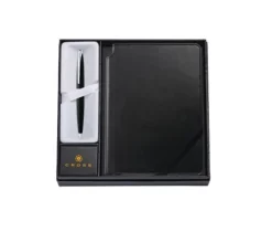 STYLO BILLE CROSS NOIR BASALTE+CARNET